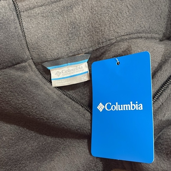 NWT Columbia Steens Mountain™ Half Zip Stone Green Fleece Pullover - Picture 3 of 9